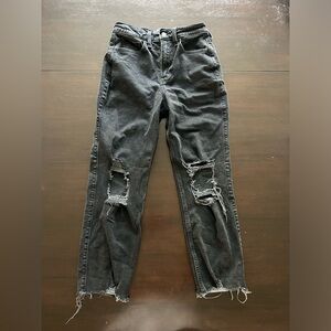 Holister black ultra high rise vintage straight jeans